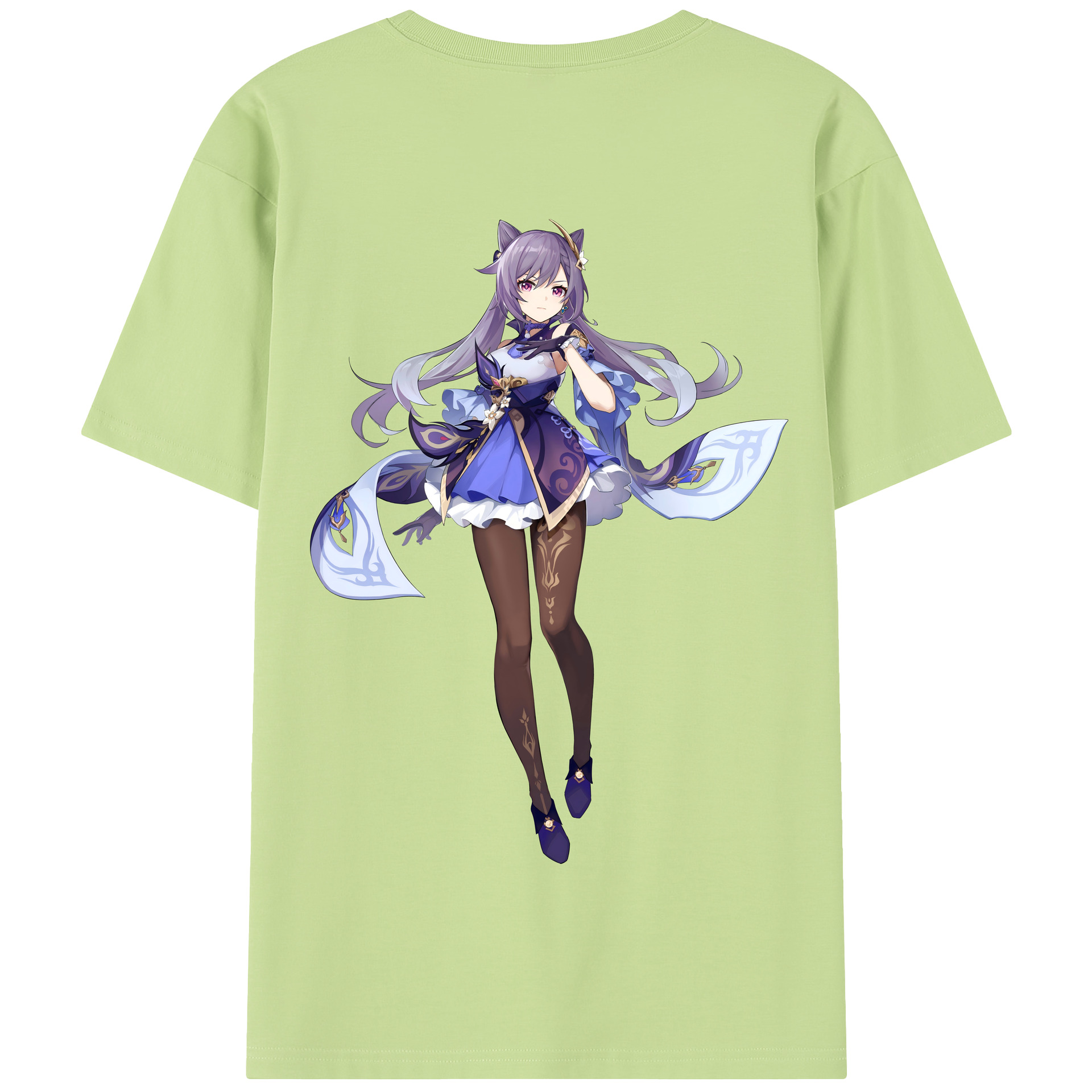 げんし神 刻晴 こくせい genshin Kokusei 綿100％半袖Tシャツ（背面プリント）
